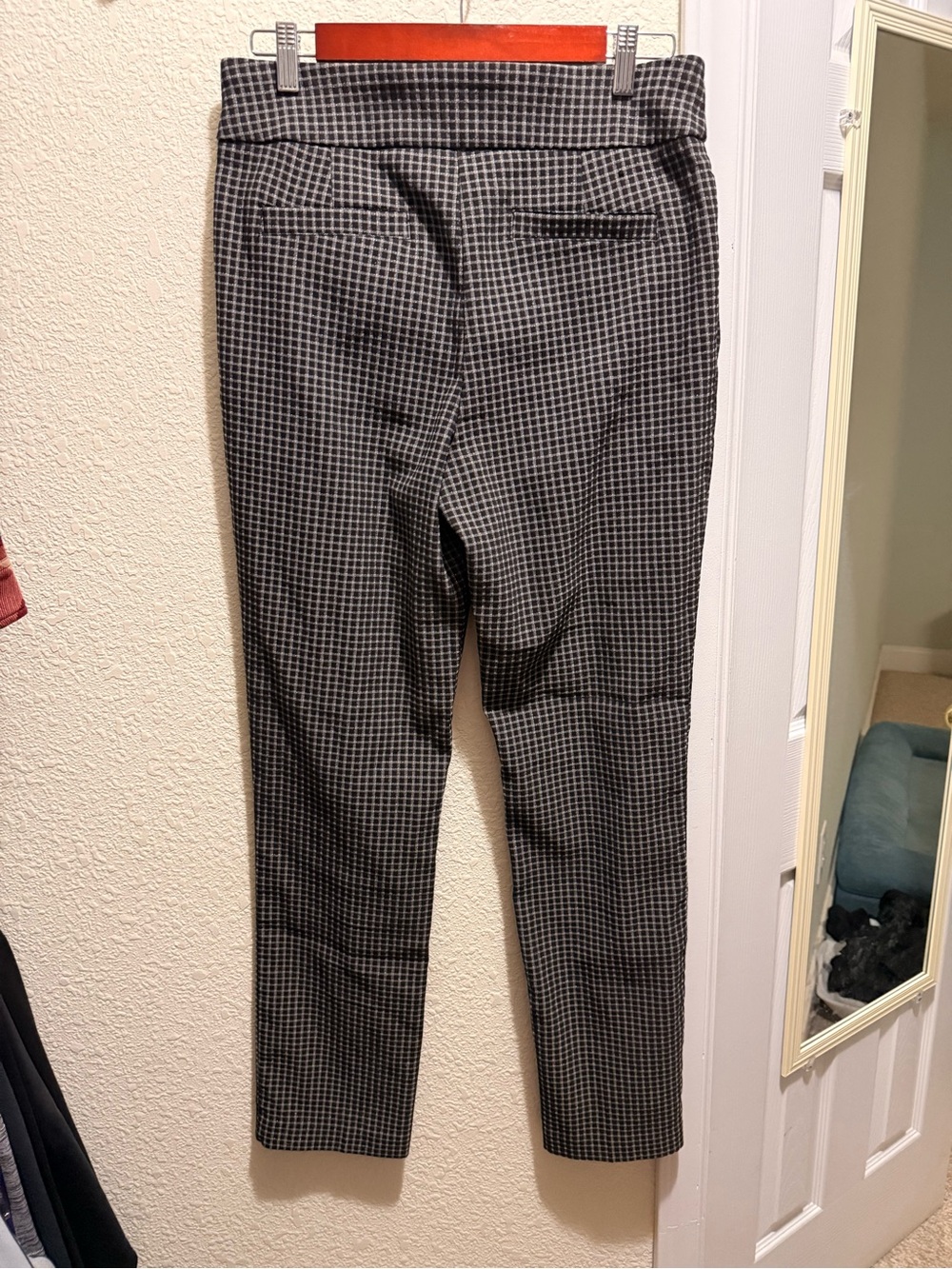 Kim Rogers Black & White Checked Slim Dress Stretchy Pull On Pants - Picture 4 of 4